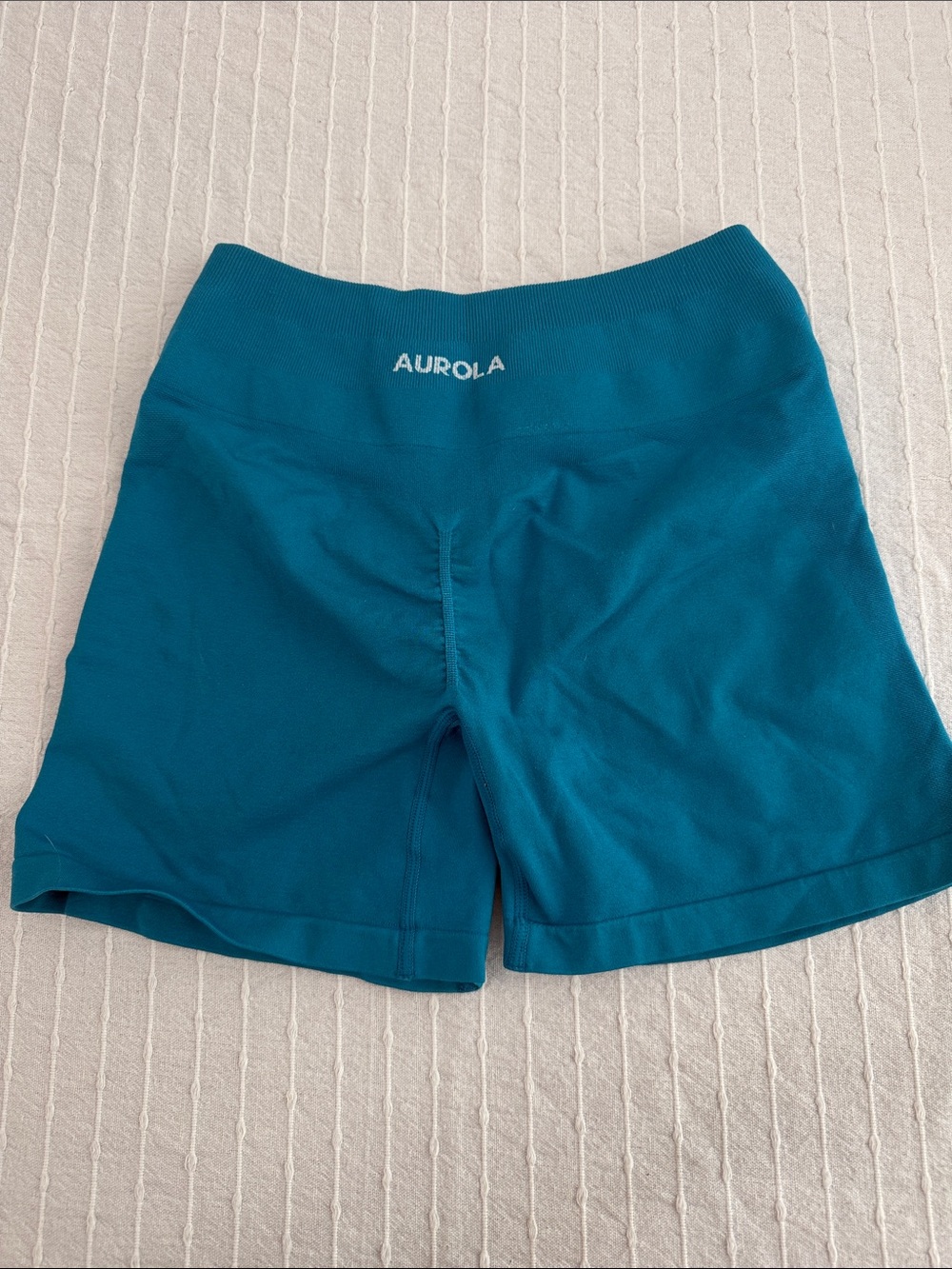 Aurola Teal High-Rise Bike Shorts